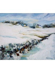 Farm unter dem Schnee in Berval