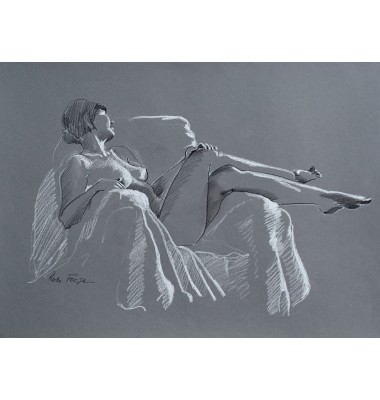 Nude in einem Sessel