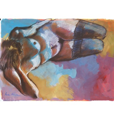 &Eacute;tude de nu N&deg; 1 avec mod&egrave;le.