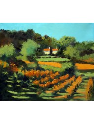 Paysage d'automne avec vigne