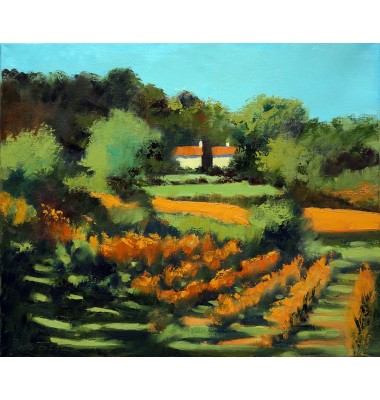 Paysage d'automne avec vigne