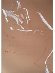 &Eacute;tude de nu N&deg; 1 avec mod&egrave;le.