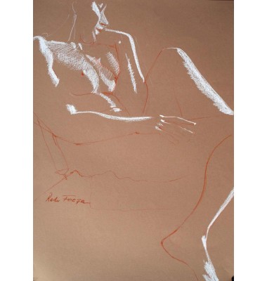 &Eacute;tude de nu N&deg; 1 avec mod&egrave;le.