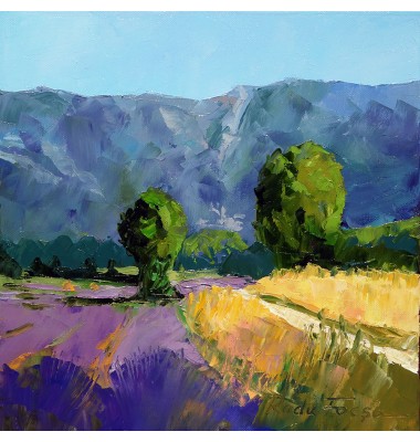 Paysage avec lavande