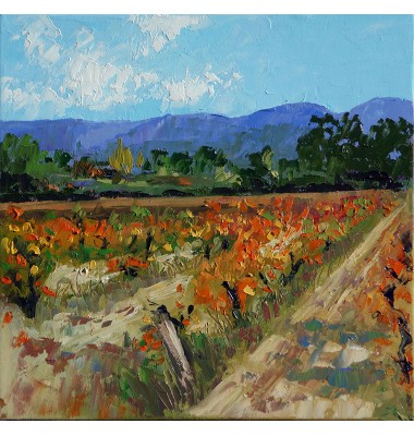 Herbstlandschaft mit Weinreben