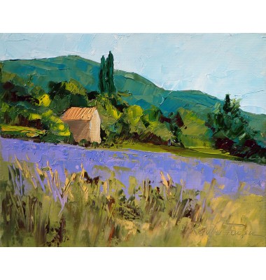Landschaft mit lavendel