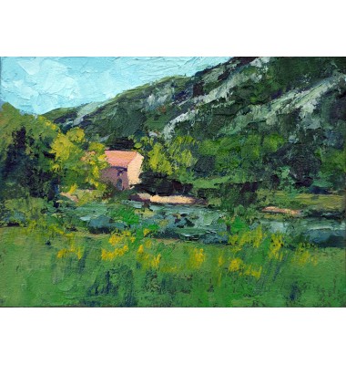 Paysage avec cabanon