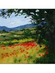 Paysage avec coquelicots 2